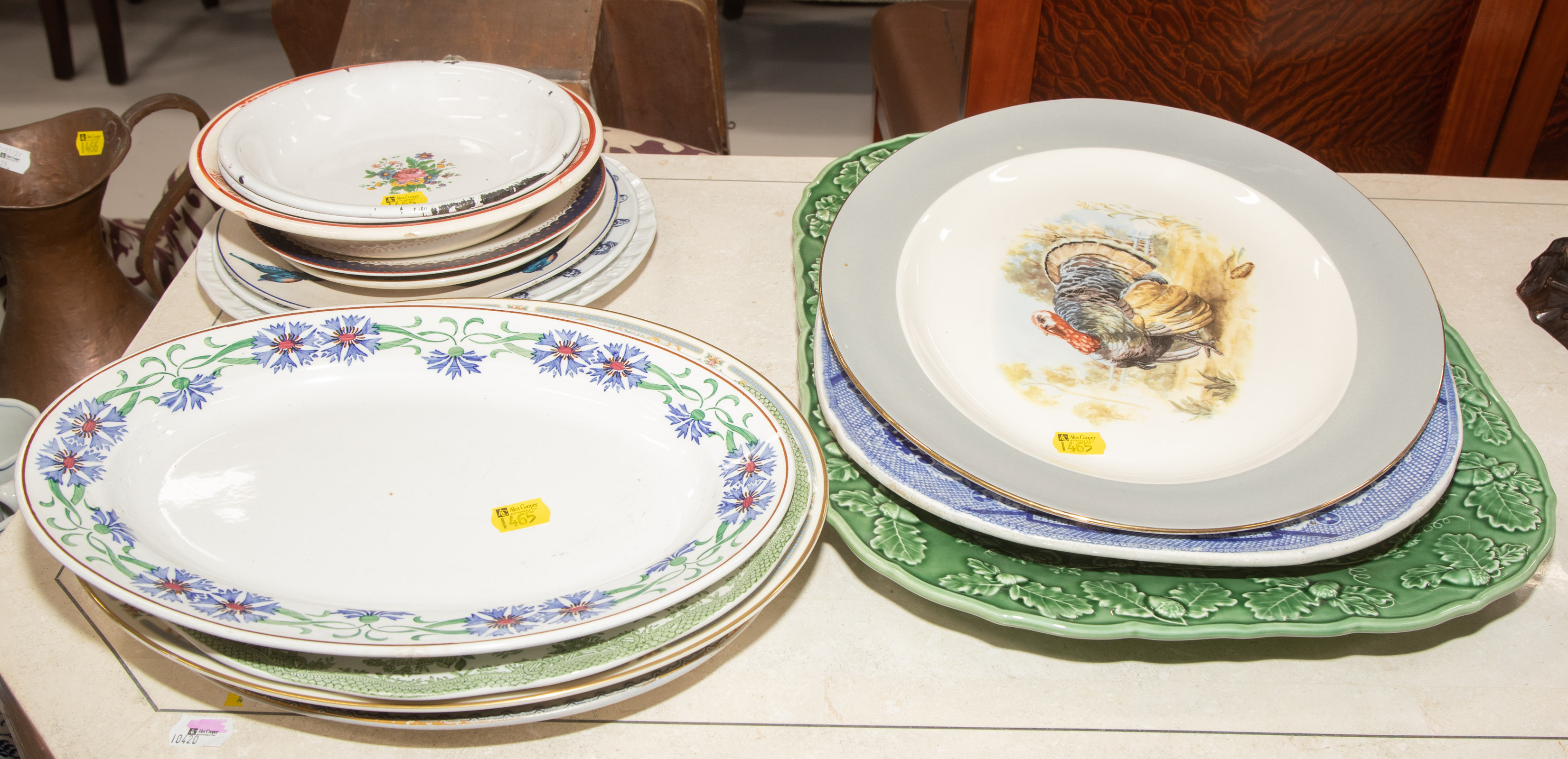 Appraisal: ASSORTMENT OF PLATTERS PLATES Includes Royal Doulton Villeroy and Boch