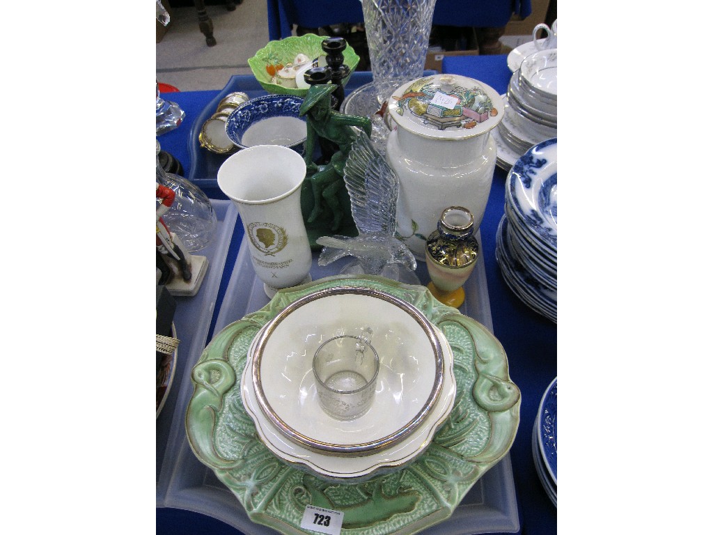 Appraisal: Lot comprising two trays of assorted ceramics and glass -