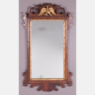 Appraisal: A Chippendale Style Carved Mahogany Mirror th Century A Chippendale