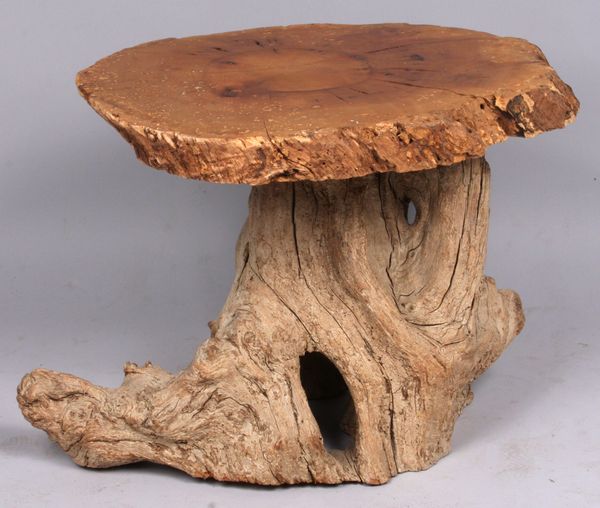 Appraisal: 's- 's California Arts and Crafts root table h x