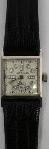 Appraisal: ART DECO PALLADIUM WRISTWATCH ESTIMATE DWT LONGINES JEWEL MOVEMENT WITH