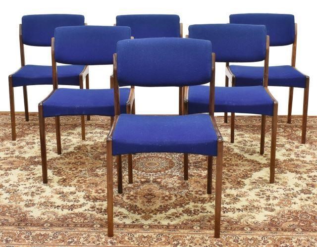 Appraisal: lot of Danish mid-century modern rosewood dining chairs c s