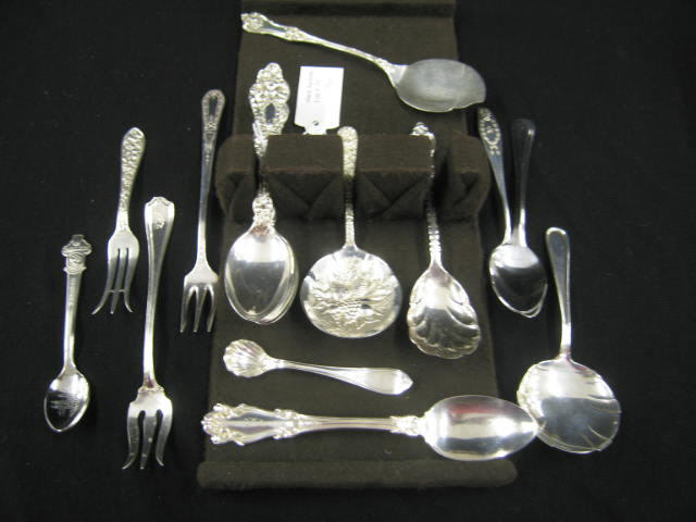 Appraisal: Pcs of Estate Silver Flatware mostly sterling including Repousse nut