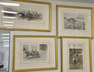 Appraisal: Set of eleven framed hand colored engravings to include Harper's