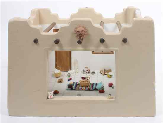 Appraisal: An Adobe Style Doll House in a single room design