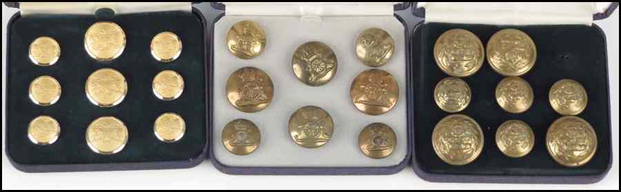 Appraisal: SET OF NINE FIRMIN SONS BRASS BUTTONS Together with two