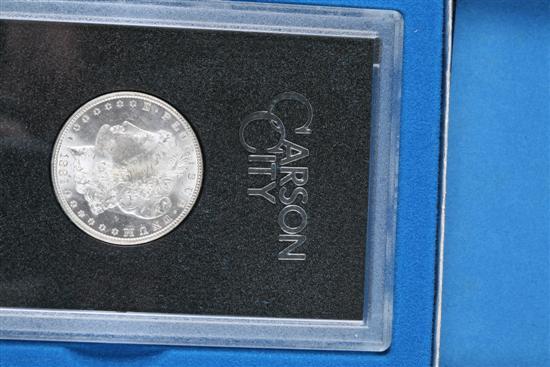 Appraisal: CARSON CITY SILVER DOLLAR Comes in GSA box and plastic