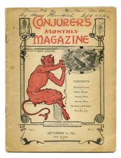 Appraisal: Houdini Harry Conjurers Monthly Magazine Premiere Issue Signed by Houdini