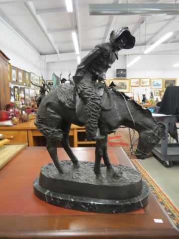 Appraisal: Frederick Remington Bronze The Norther a cowboy on horseback tall