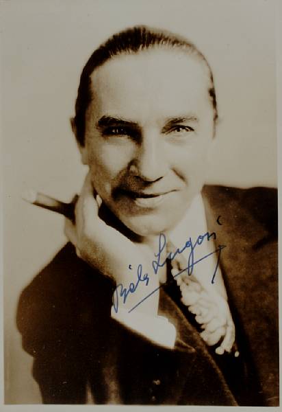 Appraisal: A Bela Lugosi signed sepia photograph s A vintage print