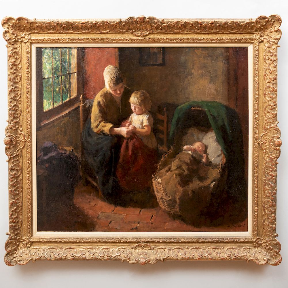 Appraisal: Attributed to Bernard Pothast - Mother and Children Attributed to