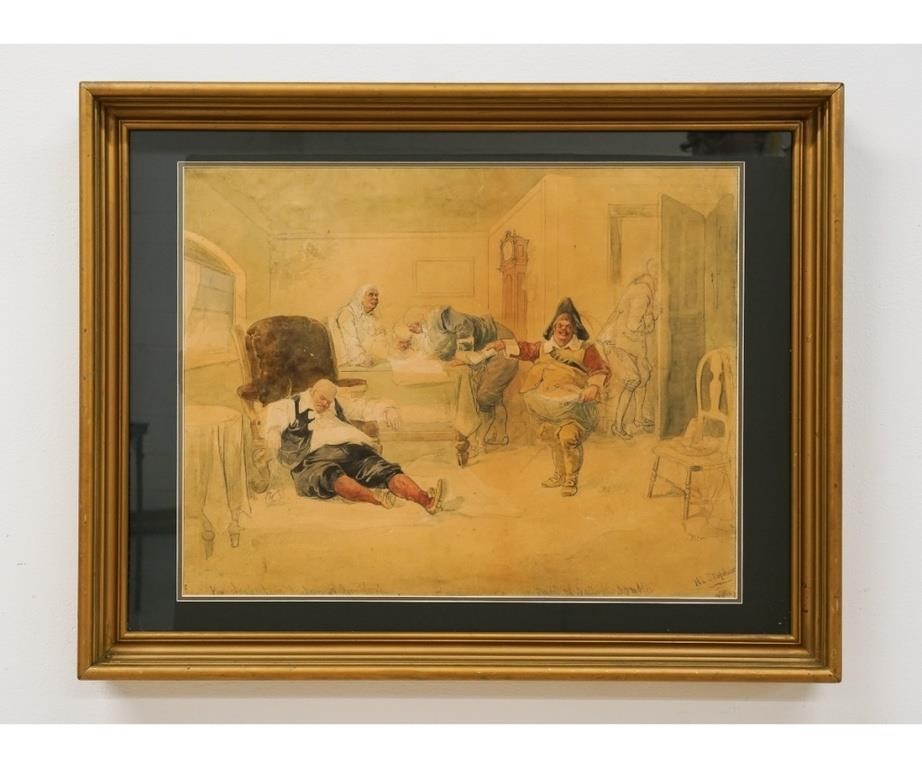 Appraisal: Henry Louis Stephens - NY NJ illustrator artist framed and