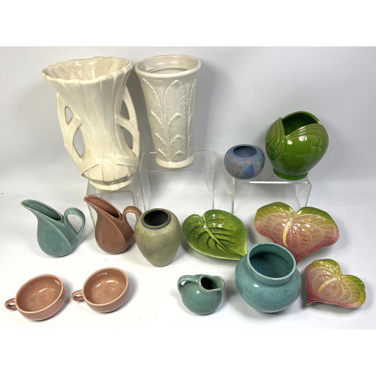 Appraisal: Mid Century Modern Pottery Lot McCoy Russell Wright Hawaii etc