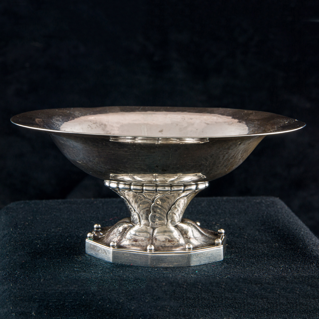 Appraisal: A GEORG JENSEN STERLING FOOTED BOWL D A Georg Jensen