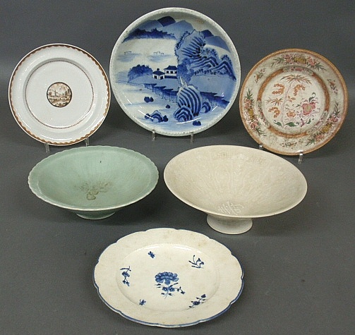 Appraisal: - Six pieces of th th c porcelain TI a