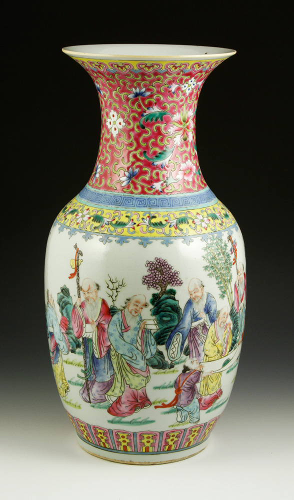 Appraisal: - Republic Period Famille Rose Porcelain Vase Famille rose porcelain