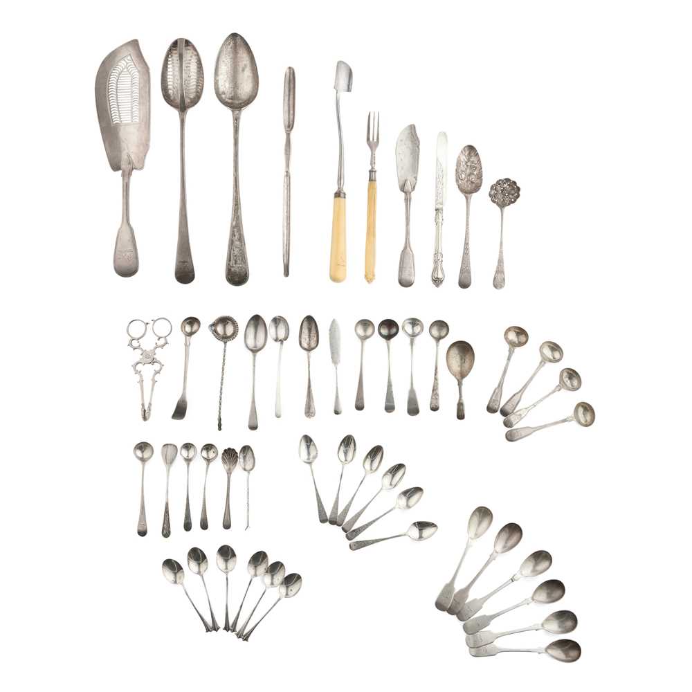 Appraisal: A COLLECTION OF GEORGE III FLATWARE to include a George