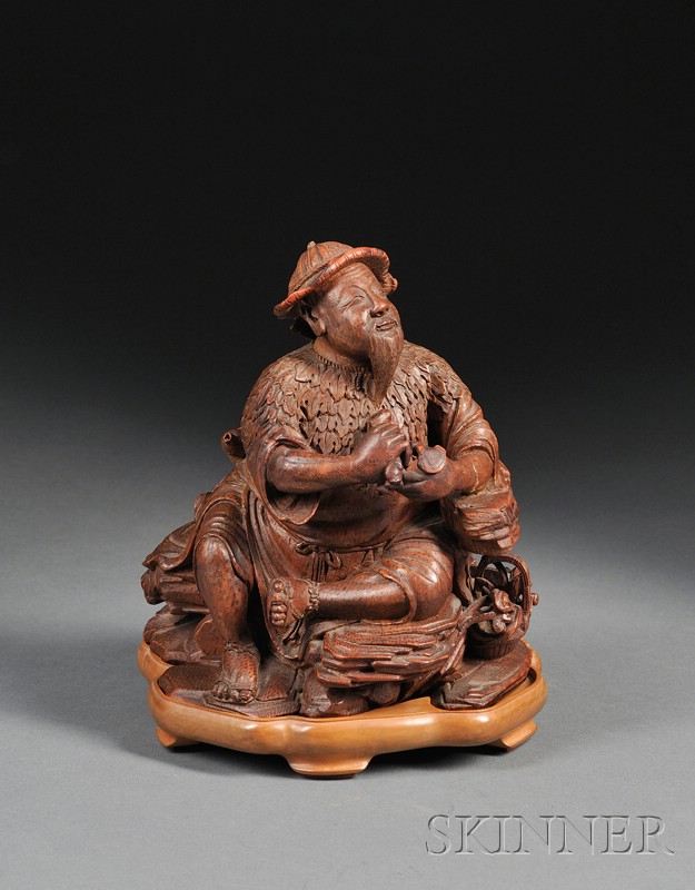 Appraisal: Bamboo Root Carving China Ch'ien Lung period - figure of