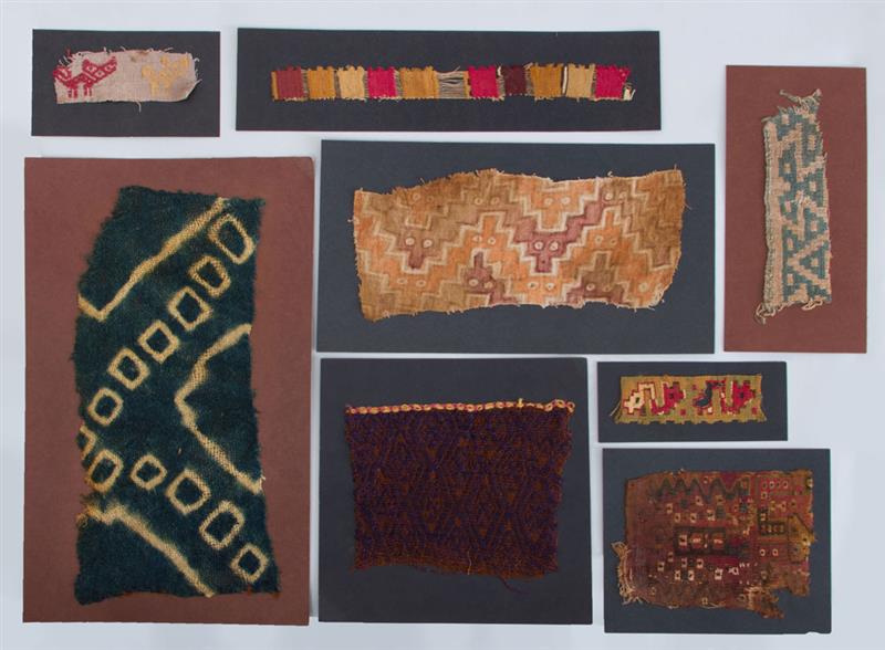 Appraisal: COLLECTION OF FIFTEEN ASSORTED PERUVIAN TEXTILE FRAGMENTS Central Coast Including