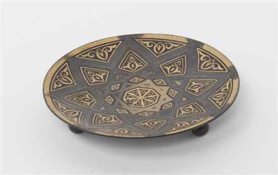 Appraisal: A Middle Eastern Saucer having a gilt and black star