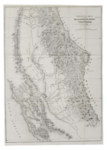 Appraisal: CALIFORNIA--GOLD RUSH Ord Edward Topographical Sketch of the Gold Quicksilver