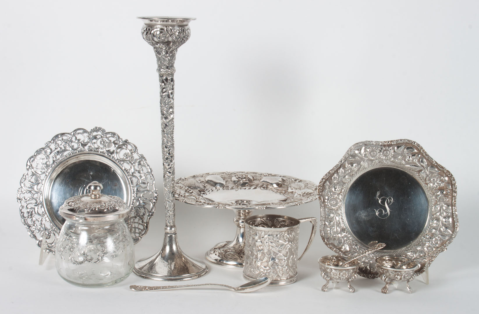 Appraisal: Group of American sterling silver table articles items including Stieff