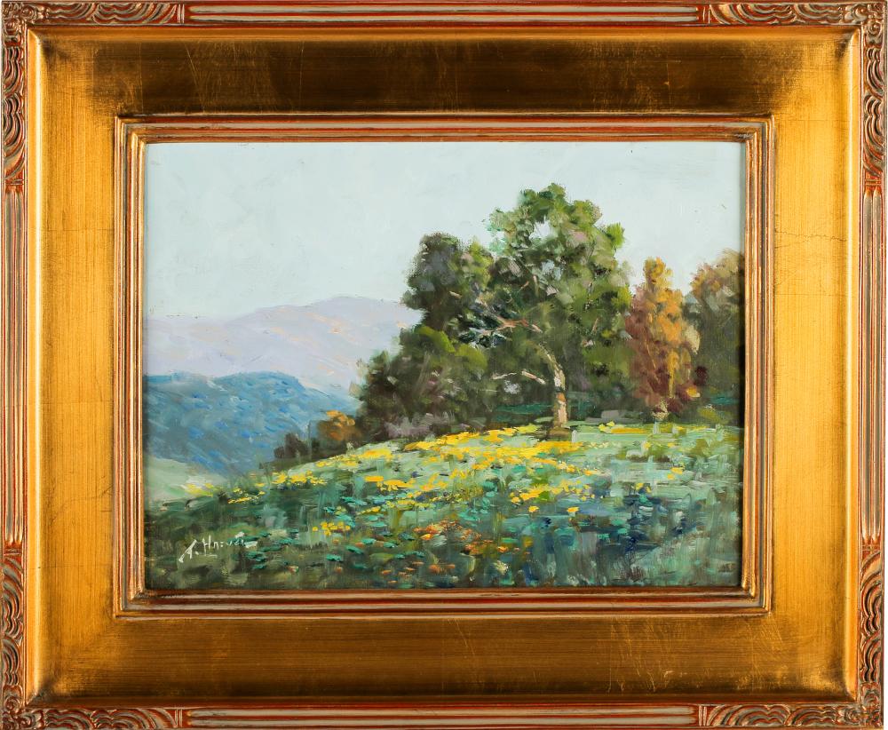 Appraisal: FELICE HROVAT ST CENTURY CALIFORNIA LANDSCAPEoil on canvas signed lower