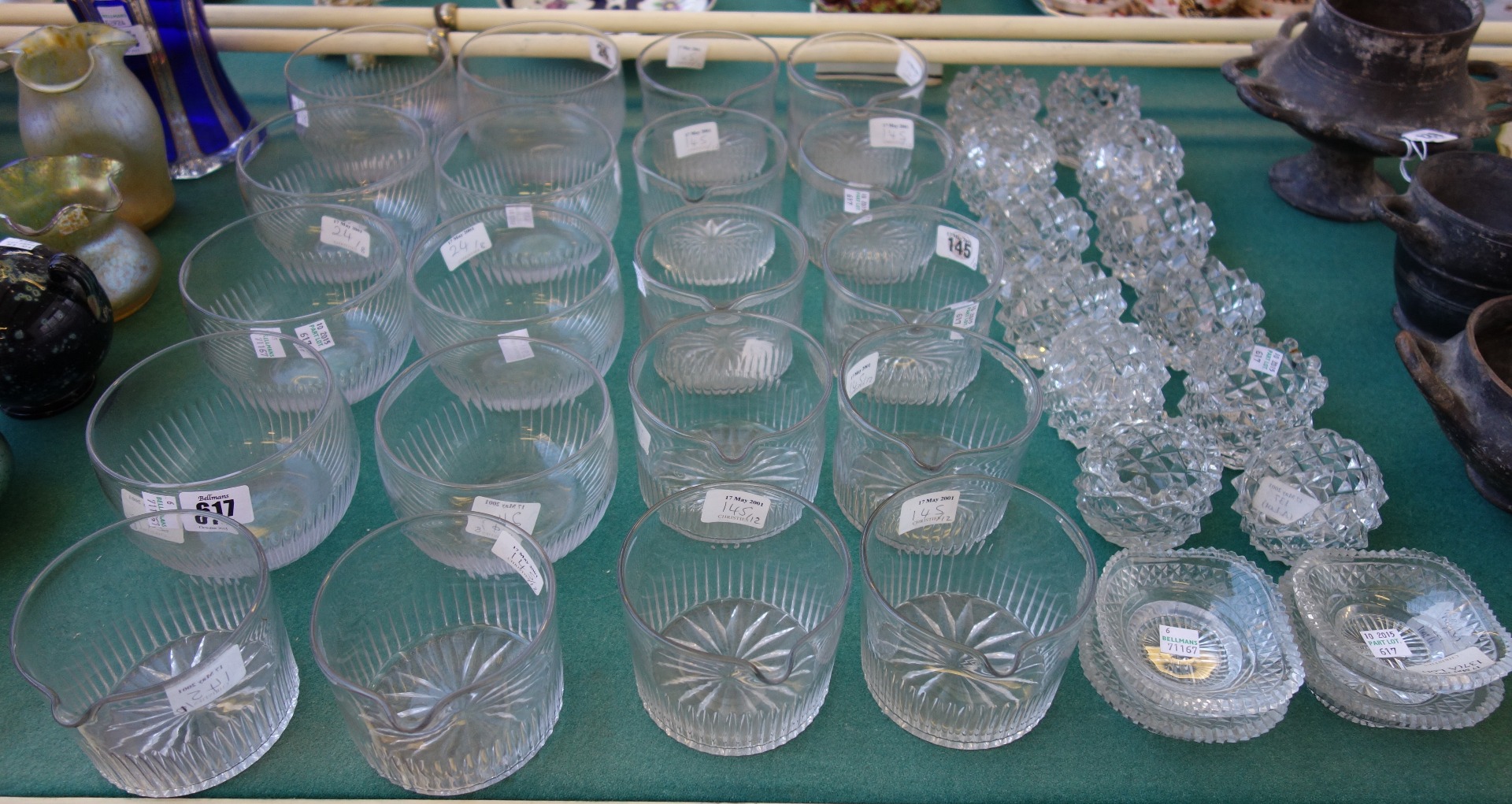 Appraisal: A quantity of Edwardian cut glass finger rinsing bowls and