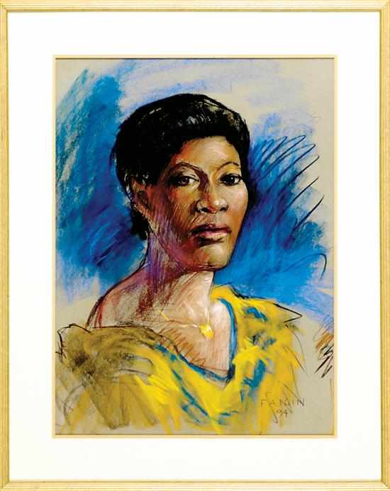 Appraisal: Gary Faigin Washington State th century PORTRAIT OF AFRICAN AMERICAN