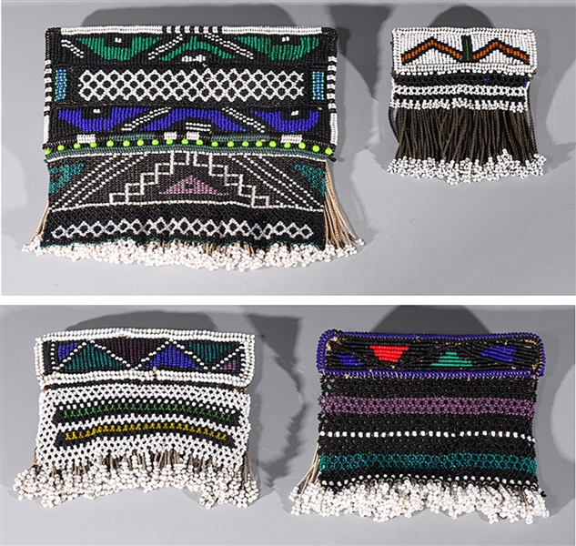 Appraisal: Group of four African loincloths - Ndebele Tribe each with