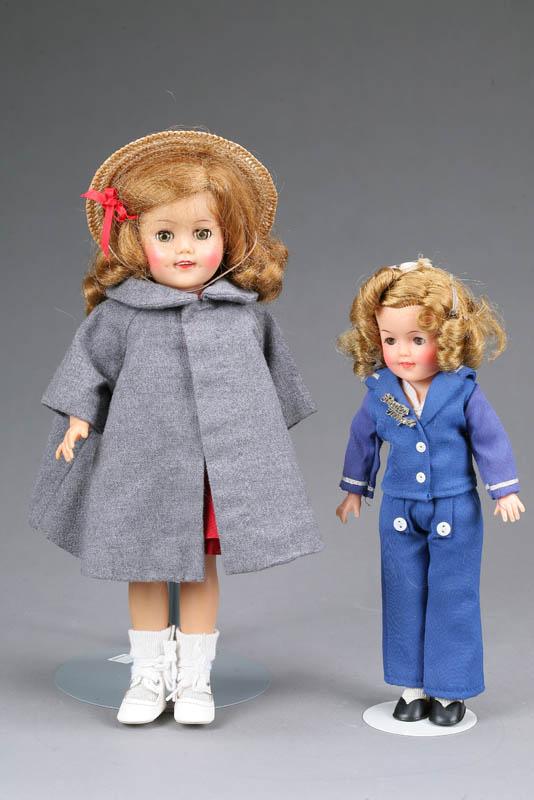 Appraisal: TWO IDEAL SHIRLEY TEMPLE DOLLS Blue sailor outfit with name