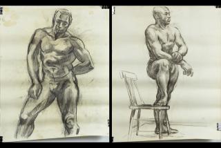 Appraisal: New Orleans School Portrait of a Nude Black Male on