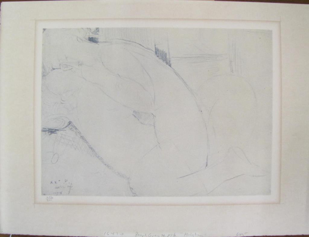 Appraisal: A lithograph after Amedeo Modigliani - signed and dated in