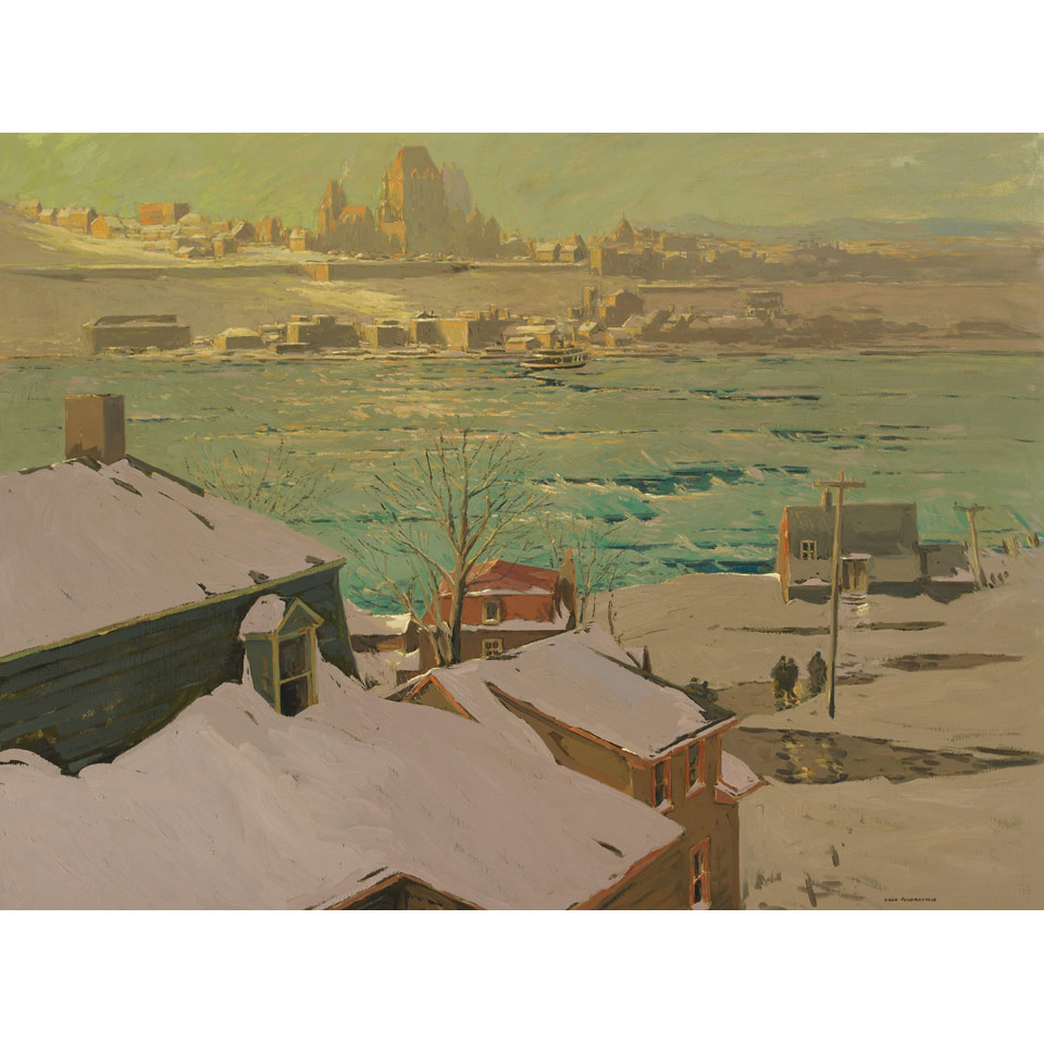 Appraisal: ARTO YUZBASIYAN VIEW OF QUEBEC CITY FROM LEVIS oil on