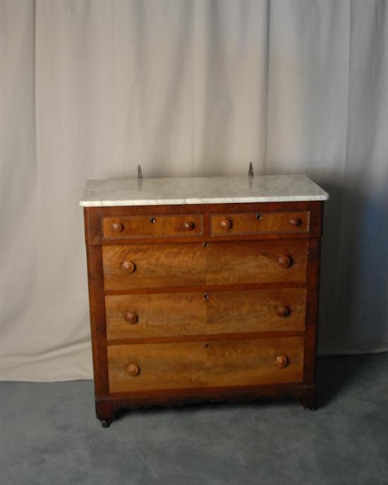 Appraisal: A th C Marble-top Dresser of mixed woods and having