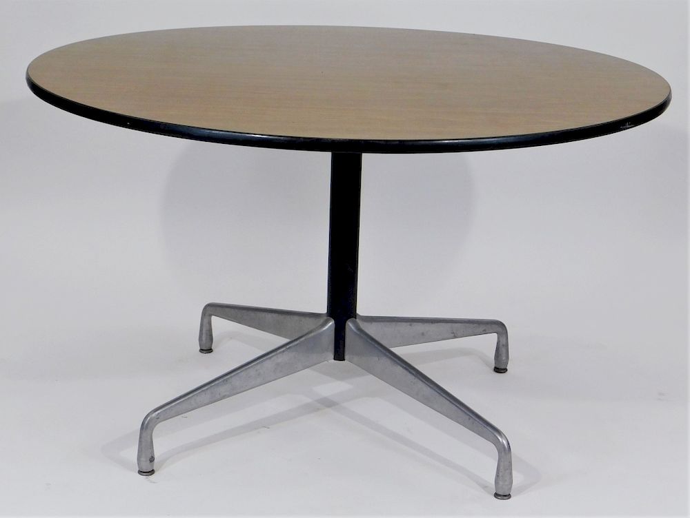 Appraisal: Herman Miller Aluminum Group Round Center Table United States th