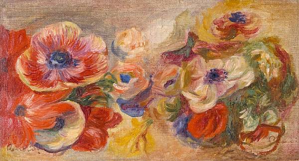 Appraisal: Pierre-Auguste Renoir French - Anemones signed 'Renoir' lower left and