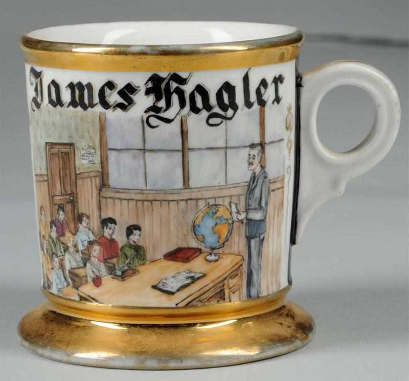 Appraisal: Teacher's Shaving Mug Description Marked with the name James Hagler