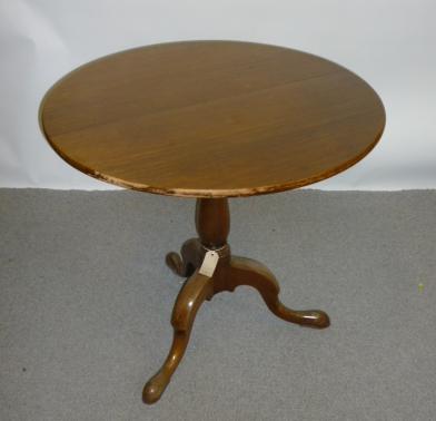 Appraisal: A GEORGE III MAHOGANY TRIPOD TABLE late th century the