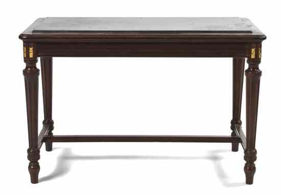 Appraisal: A Louis XVI Style Bench having a rectangular top raised