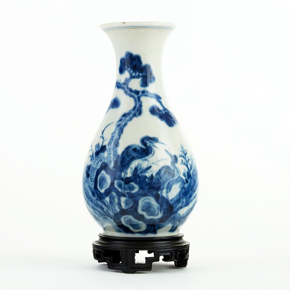 Appraisal: Chinese Blue and White Porcelain Vase Republic Period One Chinese