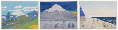 Appraisal: Three Koizumi Kishio prints - from the views of Mount