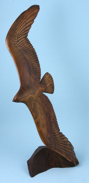 Appraisal: James Saubberg wooden seagull h good condition Provenance Robert O