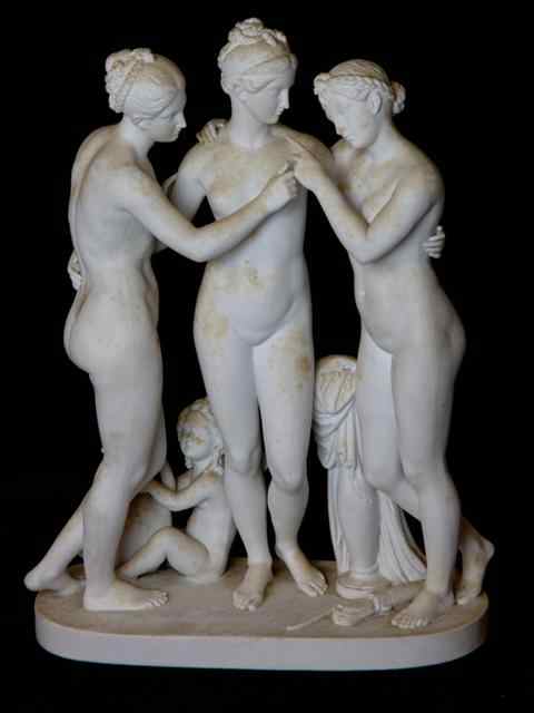 Appraisal: BISCUIT FIGURE OF ''THE THREE GRACES'' impressed ''Eneret '' cast