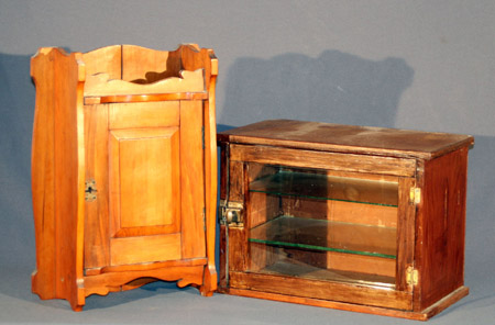 Appraisal: Two Victorian and Later Wooden Small Cabinets Late th- th