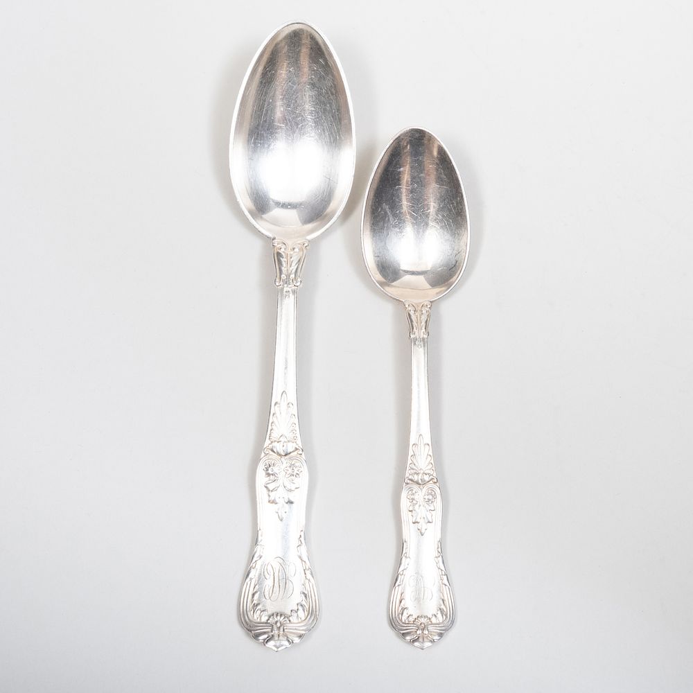 Appraisal: Eight Tiffany Silver Plate Spoons in the 'Regent' Pattern Each