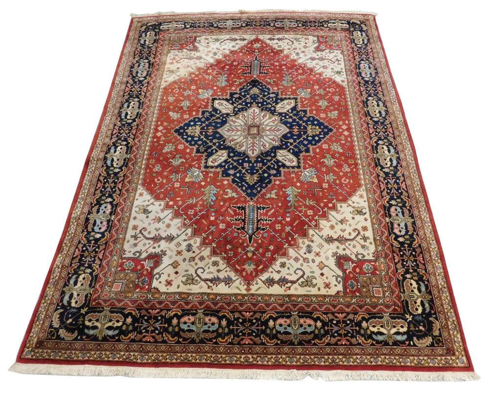 Appraisal: RUG Vintage Persian Heriz design ' x x ' red