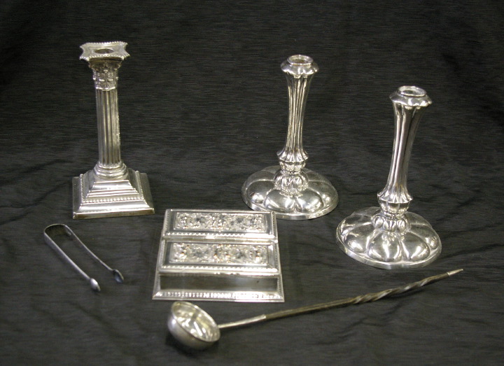 Appraisal: Six-Piece Collection of Silver consisting of a Georgian sterling silver