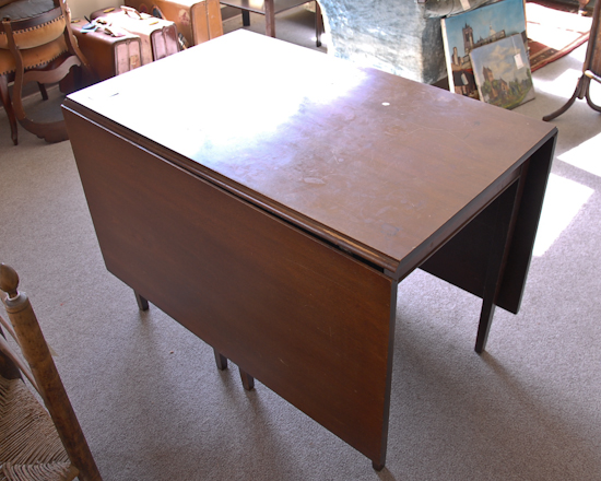 Appraisal: Mahagony Drop Leaf Table c 's Some staining and scratches