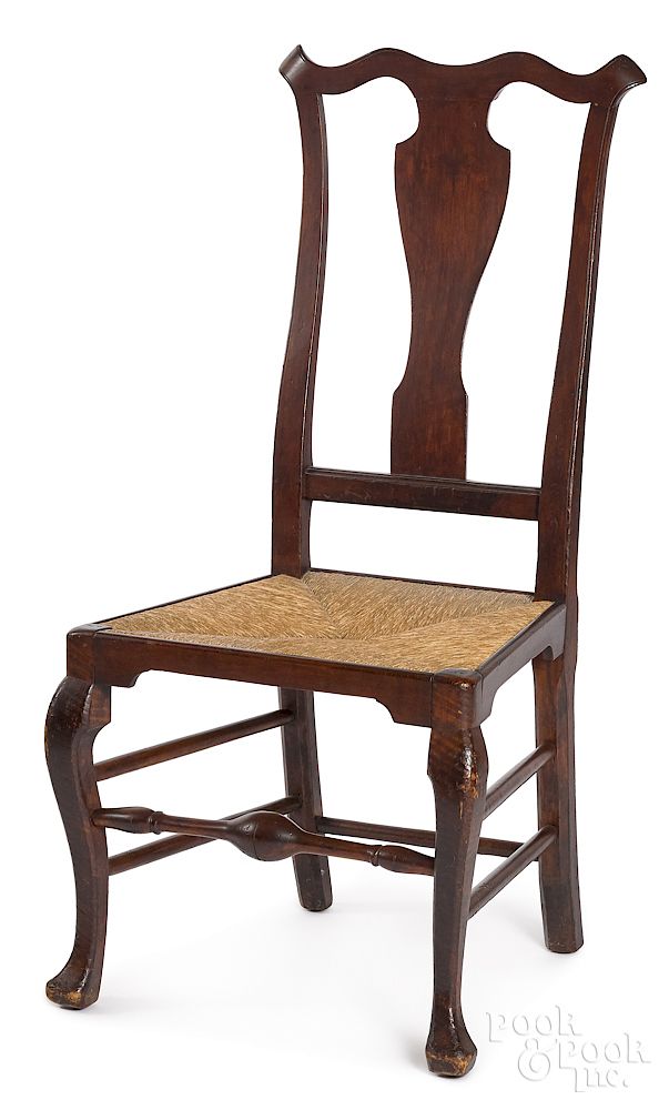 Appraisal: Philadelphia Queen Anne maple dining chair Exclusive on Bidsquare Philadelphia